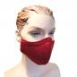 Mobile Preview: Mundmaske ROT HARRIS TWEED + Nasenbügel Atemmaske Wolle