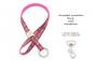 Preview: Schlüsselband Paisley pink braun Webband 15 mm breit