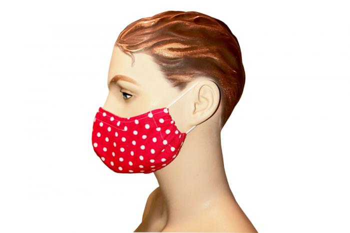 Mundmaske mit Nasenbügel Baumwolle 3-lagig FRAUEN wiederverwendbar Atemmaske