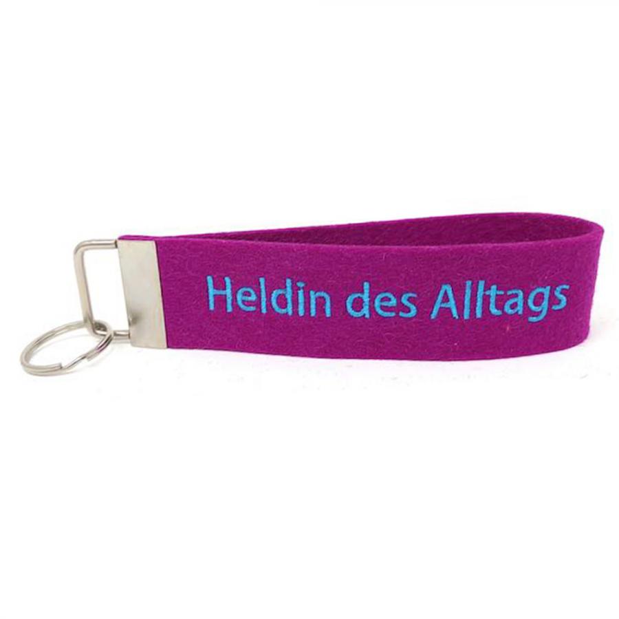 Schlüsselanhänger HELDIN DES ALLTAGS Wollfilz Farbauswahl