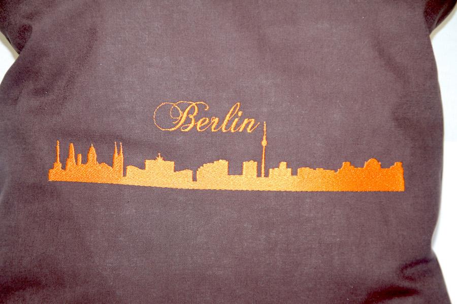 Kissenhülle BERLIN Skyline Baumwolle Farbauswahl Größenauswahl